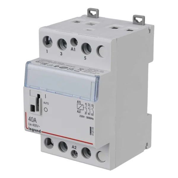 КОНТАКТОР МОДУЛАРЕН СО КОМ. РАЧКА 40A, 3NO 412549 LEGRAND