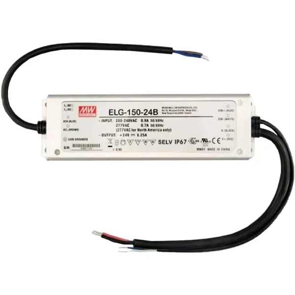 НАПОЈУВАЊЕ ELG-150-24B,24V DC, 6.25A, 219X63X35.5(LxWxH)mm,IP67,MEAN WELL