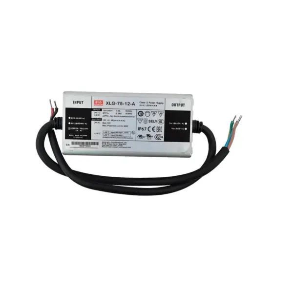 НАПОЈУВАЊЕ XLG-75-12,12V DC, 5A, 140X63X32(LxWxH)mm,IP67,MEAN WELL
