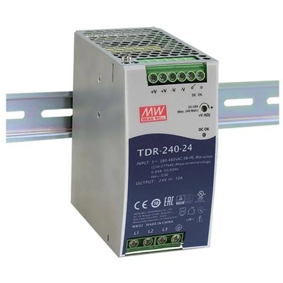 НАПОЈУВАЊЕ TDR-240-24,24V DC,20A,63X125,2X113,5(WXHXD),DIN ШИНА, MEAN WELL