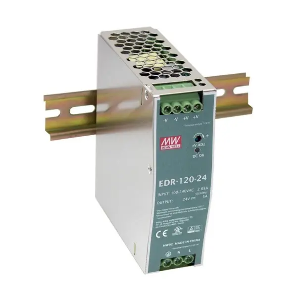 НАПОЈУВАЊЕ ЕDR-120-24,24V DC, 5A, 40X125,2X113,5(LxWxH)mm,DIN ШИНА,MEAN WELL