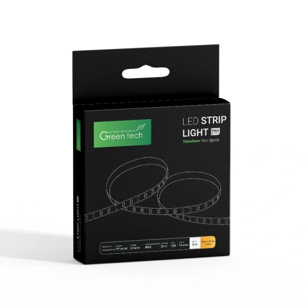 ЛЕНТА LED 9.6W/M 6000K 120LED/M 24V IP20 ES120246500IP20 GREEN TECH