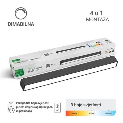 МАГНЕТНА LED СВЕТИЛКА 18W 3CCT ДИМАБИЛНА MYSTYLE-1-18W GREEN TECH